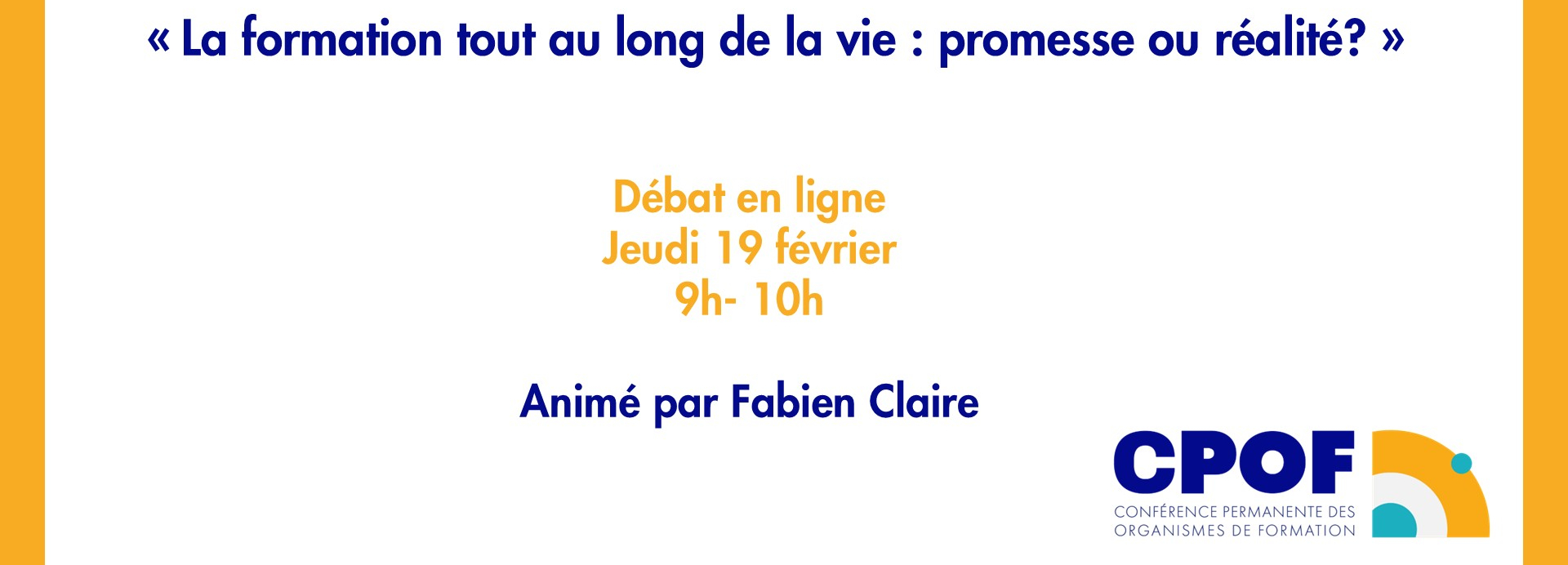 Illustration de l'article : Débat en ligne – « La formation tout au long de la vie: promesse ou réalité? »